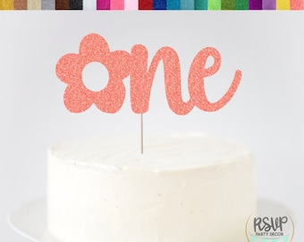 Daisy 1 ° compleanno festa decorazioni, Daisy One Cake Topper, Groovy 1st Birthday Cake Topper, Groovy One Party Decor, Daisy primo compleanno