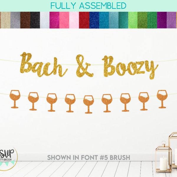 Bach & Boozy Banner, Wijnglas slinger, Bachelorette Party Decoraties, Clubbing Bachelorette Party Decor, Wijngaard Wijnmakerij Bachelorette