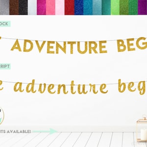 L'avventura inizia Banner, Baby Shower Banner, Engagement Banner, Travel Themed Party, Woodland Baby Shower Decor, Forest Baby Shower