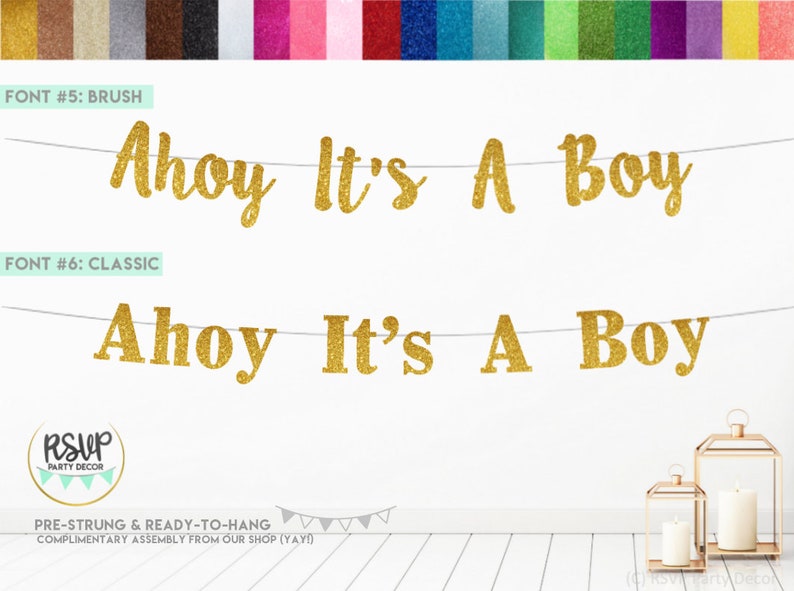 Ahoy It's A Boy Banner Ahoy It's a Boy Sign Nautical | Etsy Canada