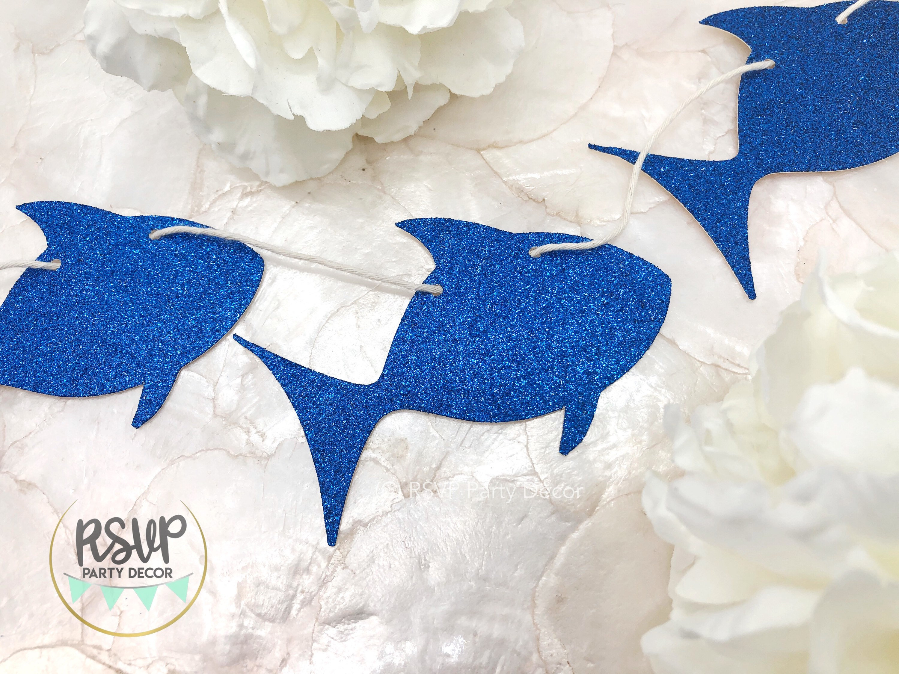 Fish Garland, Fish Banner, Fishing Themed Party, Ocean Party Decor