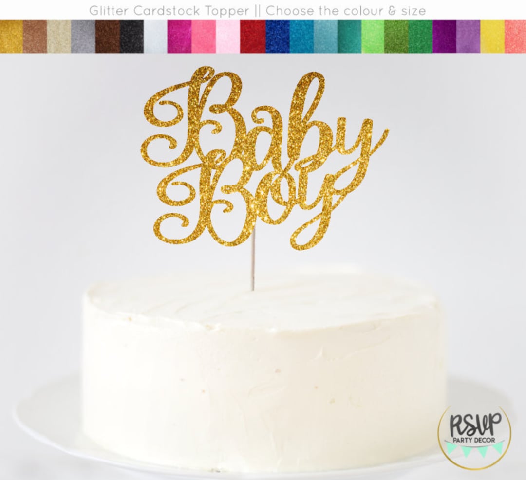 Baby Boy Cake Topper Boy Baby Shower Decor It's a Boy Etsy
