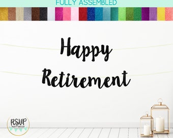 Happy Retirement Banner, Retirement Party Decorations, Retired Banner, Happy Retirement Decor