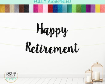 Happy Retirement Banner, Retirement Party Decorations, Retired Banner, Happy Retirement Decor