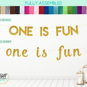 One Is Fun Banner, Erste Geburtstag Party Dekoration, Eine Girlande, 1. Geburtstag Party Dekor, 1. Geburtstag Banner, Erster Geburtstag Kuchen Smash