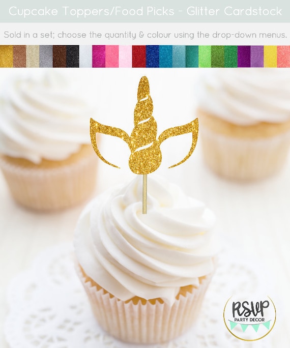 unicorn horn cupcake toppers unicorn head cupcakes unicorn etsy india
