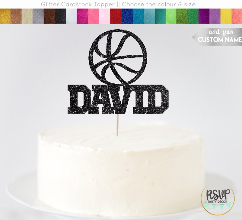 Basket-Ball cake topper LT1230 Tout Nom Personnalisé Topper Basket-Ball cake topper LT1230 Tout Nom Personnalisé Topper