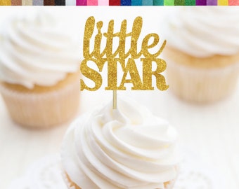 Little Star Cupcake Toppers, Twinkle Twinkle Food Picks, Star Birthday Party Decor, Twinkle Little Star Baby Shower Decorations, Star Party