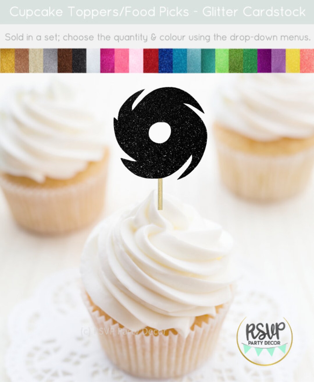 Hurricane Cupcake Toppers, Storm Birthday Party Decor, Weather Cupcake Toppers, Hurricane