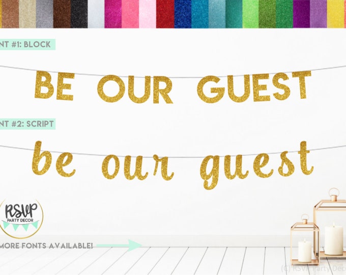 Be Our Guest Banner, Fairytale Wedding Decorations, Princess Birthday ...