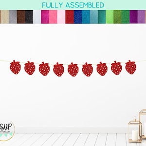 Strawberry Garland, Strawberry Party Decor, Berry Birthday Party Decor, Strawberry Banner, Berry 1st Birthday Decor, Fruit Party Supplies