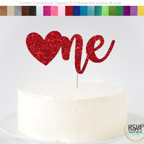 Heart One Cake Topper, First Birthday Cake Topper, Valentine's First Birthday, Little Valentine, Sweetheart, Valentine's One Cake Topper