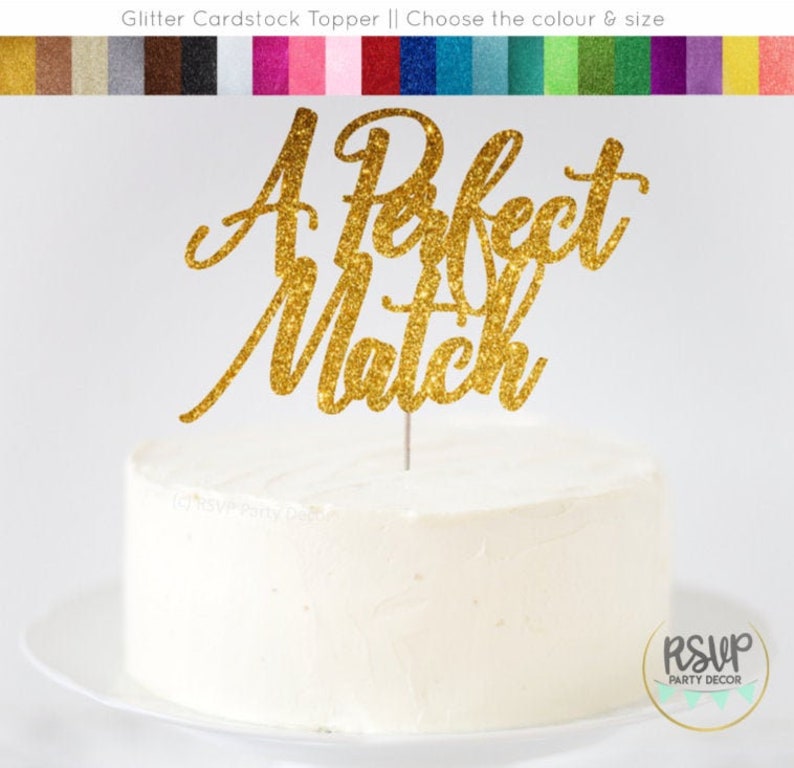 A Perfect Match Cake Topper Tennis Wedding Cake Topper Etsy