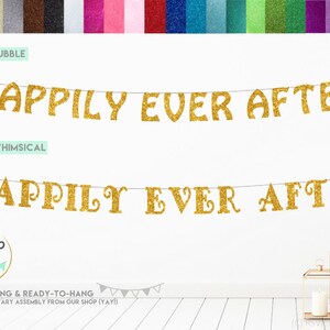 Happily Ever After Banner, Fairytale Wedding Banner, Princess Birthday ...