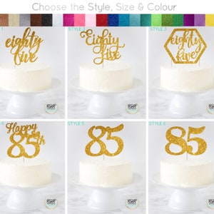 Eighty Five Cake Topper, 85 Cake Topper, Eightyfive Cake Topper, Eighty-Five Cake Topper, 85 Birthday Decor, 85th Anniversary Topper