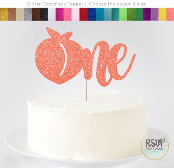 Peach One Cake Topper, Peach Theme Party Decorations, Georgia Peach First Birthday, Fruit 1st Party Decorations, One Sweet Peach Cake Topper Il_570xn