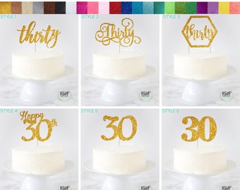 Thirty Cake Topper, 30 Cake Topper, Dirty Thirty Cake Topper, Dirty 30 Cake Topper, 30 Birthday Decor, 30th Decorations, 30th Anniversary