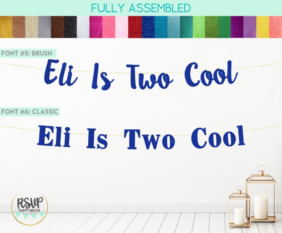 Custom is Two Cool Banner, Two Cool Banner With Name, 2nd Birthday ...