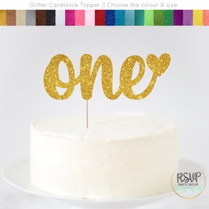First Birthday Party Decorations, One Cake Topper, Smash Cake Topper for 1st Birthday, 1st Birthday Cake Topper, First Birthday Decor
