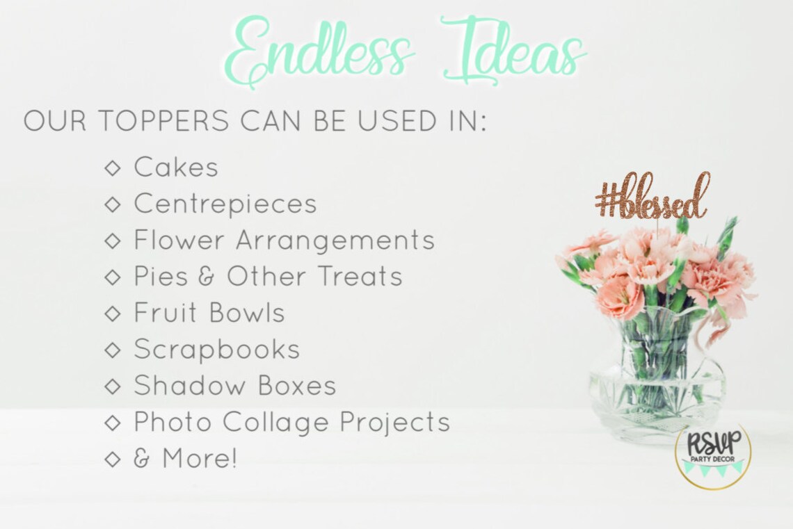 Hashtag Blessed Cake Topper Baptism Cake Topper Funny Etsy