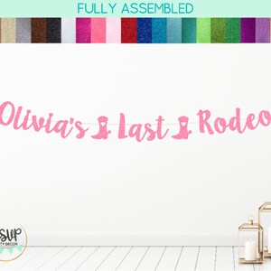 Custom Last Rodeo Banner, Austin Bachelorette Decorations, Last Rodeo Bachelorette, Western Bach Party Supplies, Nashville Sign Backdrop image 4