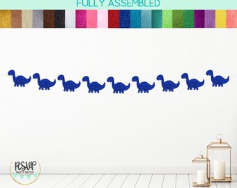 Dinosaur Garland, Brontosaurus Banner, Dinosaur Birthday Party Decorations, Dino Four Party Decor, Long Neck Dinosaur Garland, Dino Theme