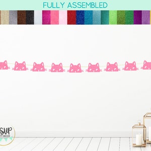Cat Face Garland, Cat Party Decor, Cat Birthday Party Decorations, Kitty Birthday Party Decor, Kitten Party Decorations, Cute Cat Banner