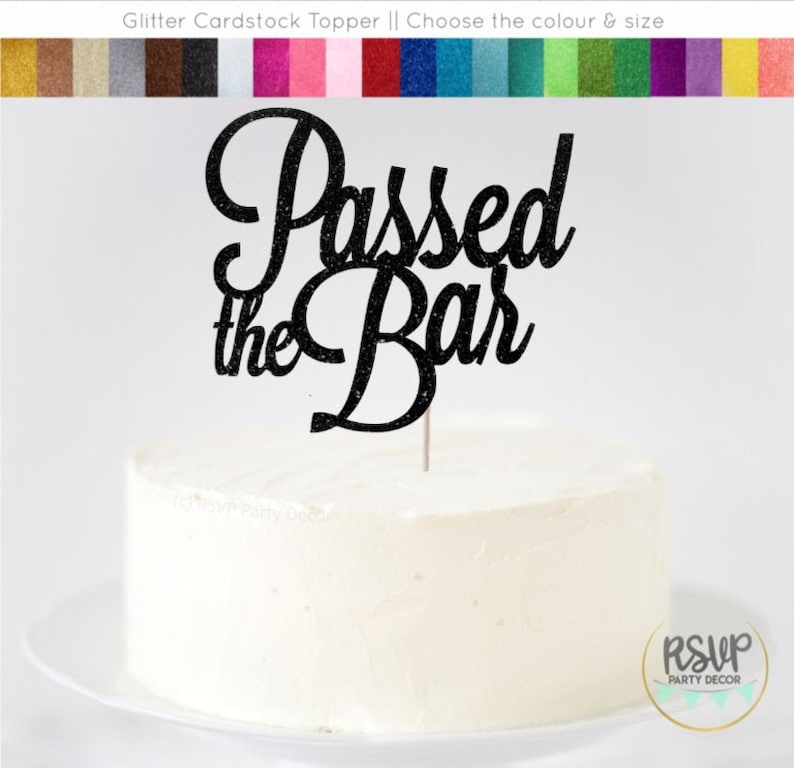Passed the Bar Cake Topper Law Bar Exam Cake Topper Lawyer Etsy