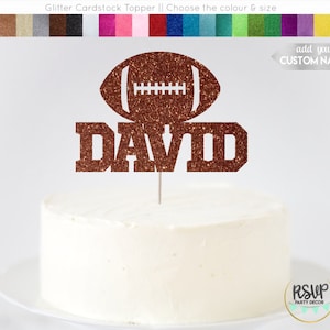 Custom Football Cake Topper, Football Cake Topper, Football Themed Party, Football Party Decor, Football Birthday, Sports Party Decorations