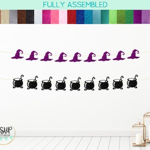 Witch and Cauldron Garland, Witch Themed Banners, Halloween Party Decorations, Witch Birthday Party Decor, Witch Party Decorations