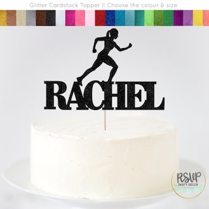 Runner's Cake Topper with Keepsake Base, Female Runner, Marathon Runner,  Cross-Country, Track & Field, Girl Birthday, Personalized Cake Topper