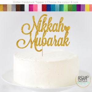 Nikkah Mubarak Cake Topper, Urdu Cake Topper, Nikkah Cake Topper, Desi Wedding Decor, Nikkah Decor, Desi Engagement, Dulhan, Shaadi Decor
