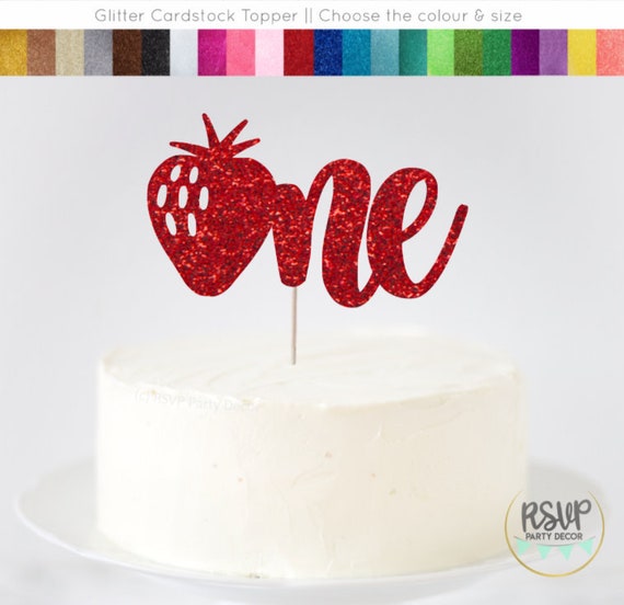 Download Strawberry One Cake Topper Fruit Themed 1st Birthday Cake Topper Berry Sweet First Birthday Decorations Summer 1st Birthday Cake Topper By Rsvp Parties And Events Catch My Party