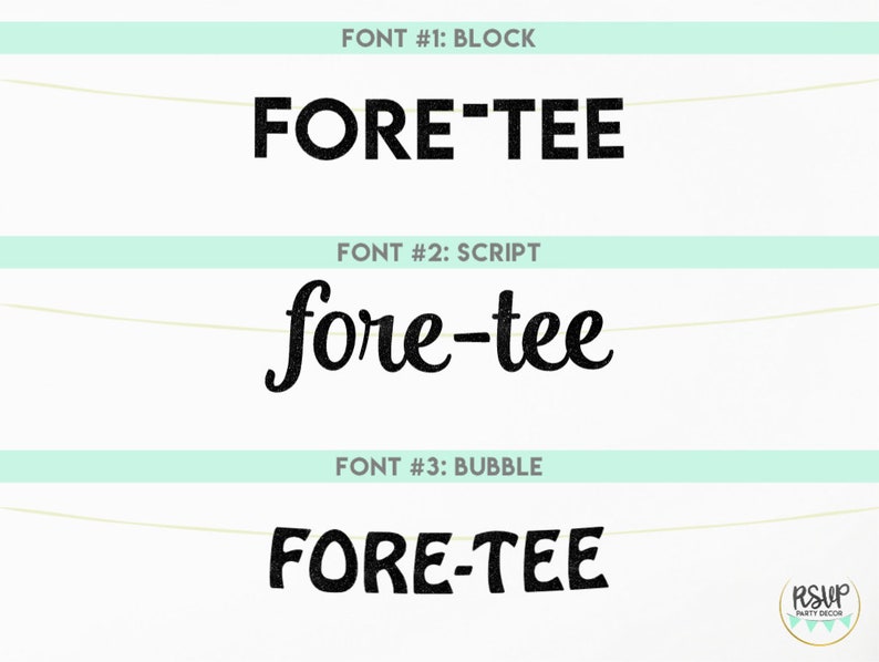 Fore-Tee Banner, Golf Hole Garland, Golf 40th Birthday Party Decor, Golfing 40th Party Decor, Man Happy 40th Golf Themed Party Supplies image 2