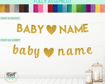 Baby Name Banner - Etsy