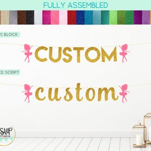 Custom Ballerina Banner, Dance Party Decor, Ballet Birthday Decor, Gymnastics Birthday Decorations, Personalized Dance Party Decorations