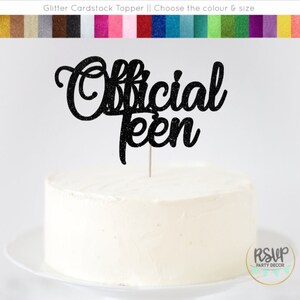 Official Teen Cake Topper, #teen Cake Topper, 13 Cake Topper, 13th ...