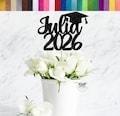 Custom Graduation Name 2026 Centerpiece Stem, Grad Floral Topper, School Graduate Decoration, Congrats Graduate Centrepieces, Grad Party