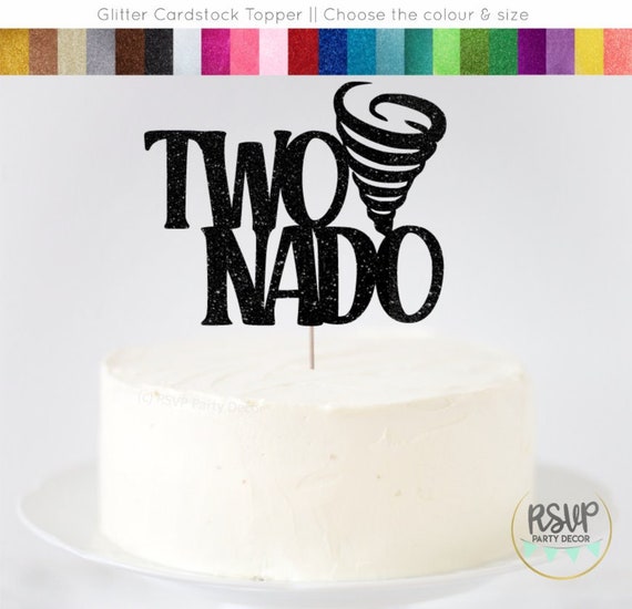 Twonado Cake Topper, 2nd Birthday Cake Topper, Funny 2nd Birthday Party Decorations, Two Nado Tornado Cake Topper, Weather 2nd Birthday Il_570xn