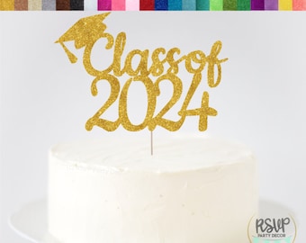 Class of 2024 Cake Topper, 2024 Graduation Cake Topper, Graduation Party Decor, Happy Graduation Cake Topper, Grad Decor, Grad 2024