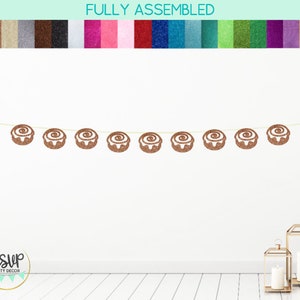 Cinnamon Roll Garland, Cinnamon Themed Party Decor, Gingerbread Party Decorations, Bakery Party Decor, Baking Birthday Party Decorations