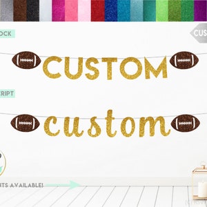 Custom Football Banner, Football Party Decorations, Sports Themed Birthday Party Decor, Superbowl Party Decor, Football Birthday Sign
