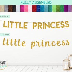 Little Princess Banner, Baby Girl Sign, Girl Baby Shower Decorations, Princess 1st Birthday Party Decor, Princess Party Decor, Princess Sign