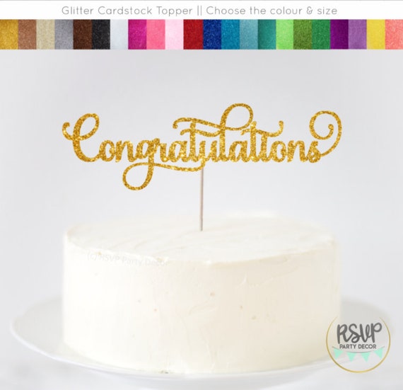 Congratulations Cake Topper Congratulations Personalised Cake topper  Congrats Cake Topper Congratulations Topper Personalized SWT |  SugarBooCakeToppers