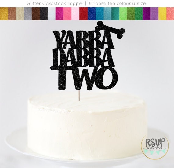 yabba-dabba-two-cake-topper-prehistoric-themed-2nd-birthday-etsy