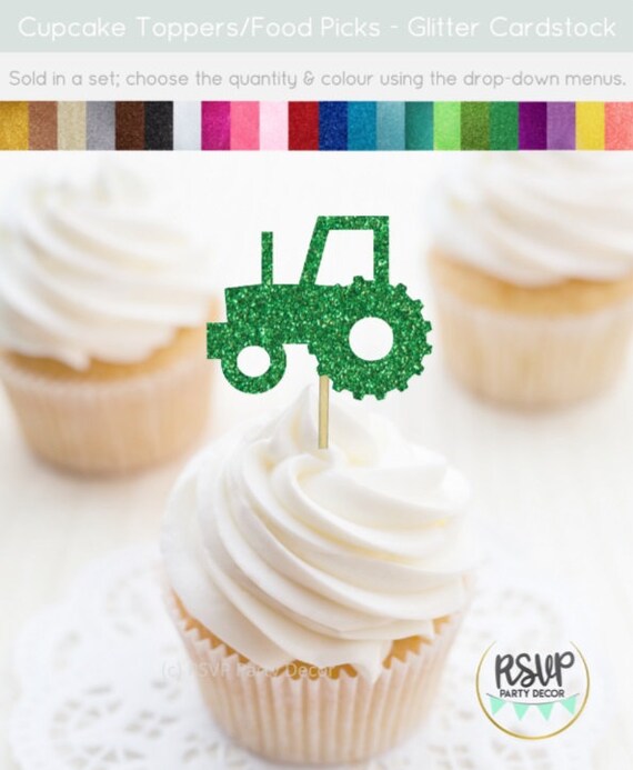 Tractor Birthday Decorations 36-Piece Chicken Cupcake Toppers - Farm Themed Birthday Party Decorations & Baby Shower Supplies Baby Chicken Supplies