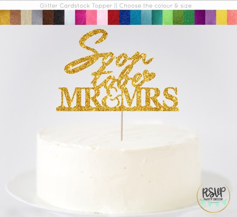 Soon to Be Mr & Mrs Cake Topper Engagement Party Decor Etsy