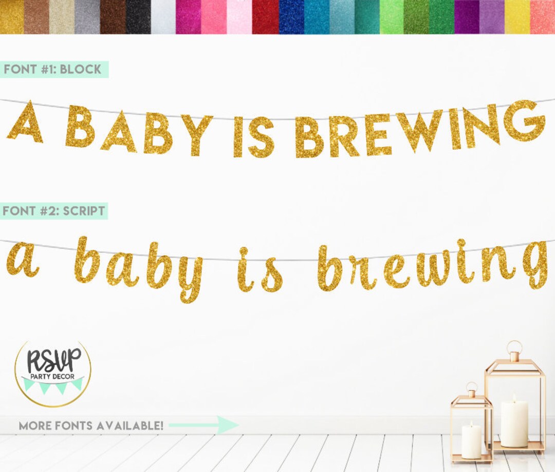 A Baby is Brewing Banner, A Baby is Brewing Shower Decorations, Beer ...