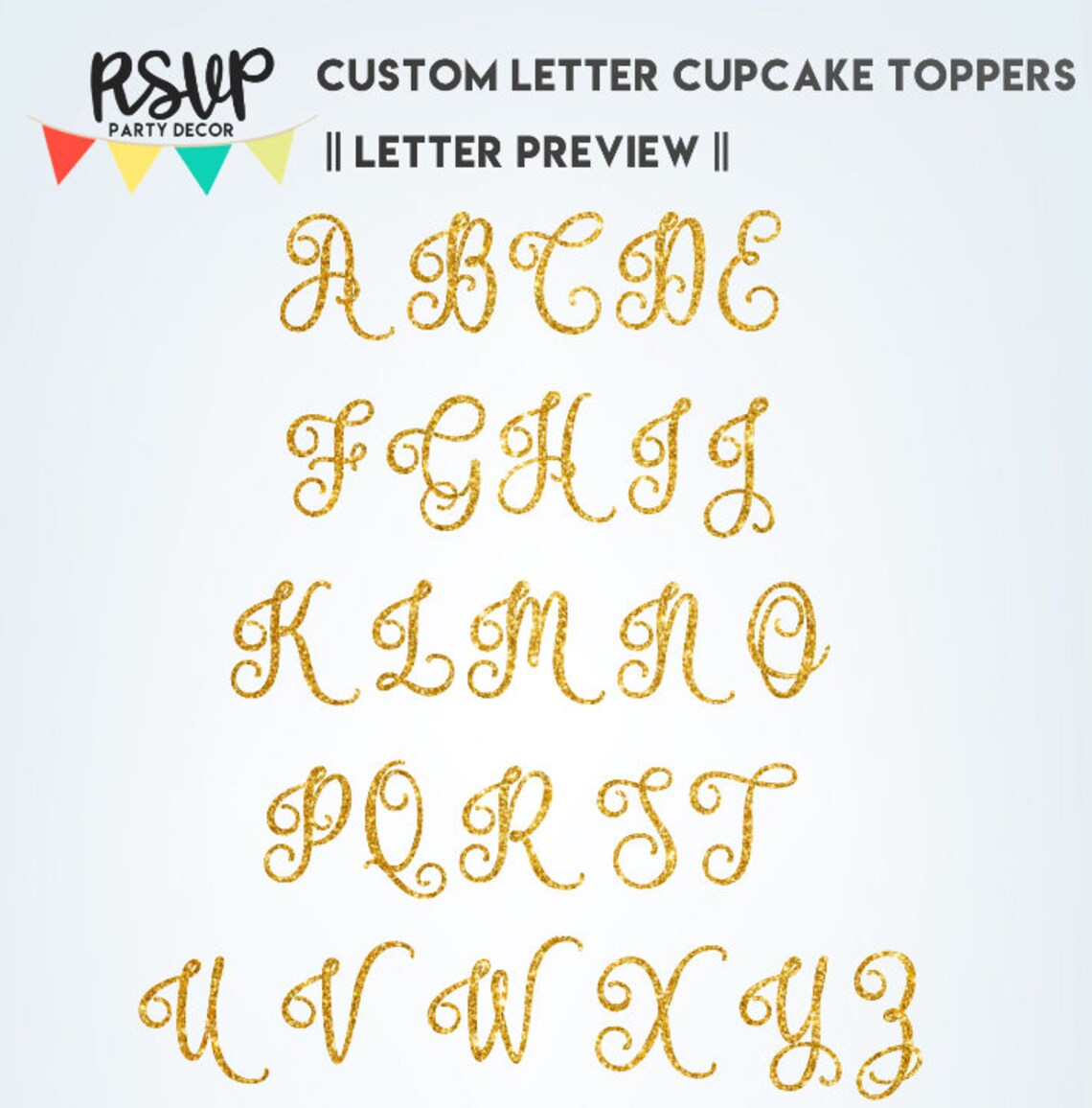 Letter Cupcake Toppers Custom Initial Cupcake Toppers Etsy Canada