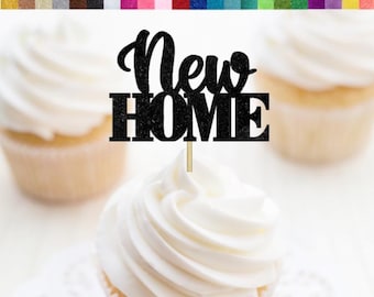 新居用カップケーキトッパー、新築祝いパーティーのデコレーション、ウェルカムホームサイン、新築パーティーのデコレーション、新築祝いのギフトのお祝い